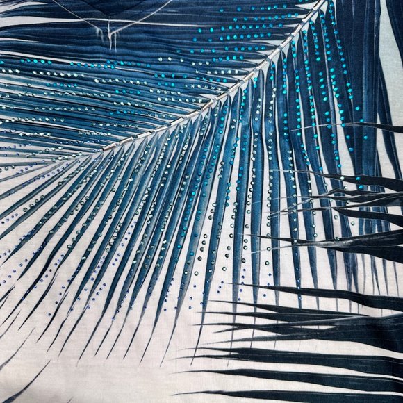 Big Bang Palm Leaf V-Neck Top (S) - Picture 5 of 8